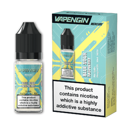Blue Sour Raspberry Mercury E-Liquid Nicotine Salt By Vapengin 10ml - Vapestore Direct