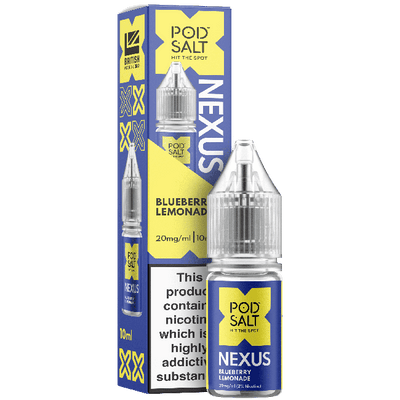 Blueberry Lemonade NEXUS E-Liquid Nicotine Salt By Pod Salt 10ml - Vapestore Direct