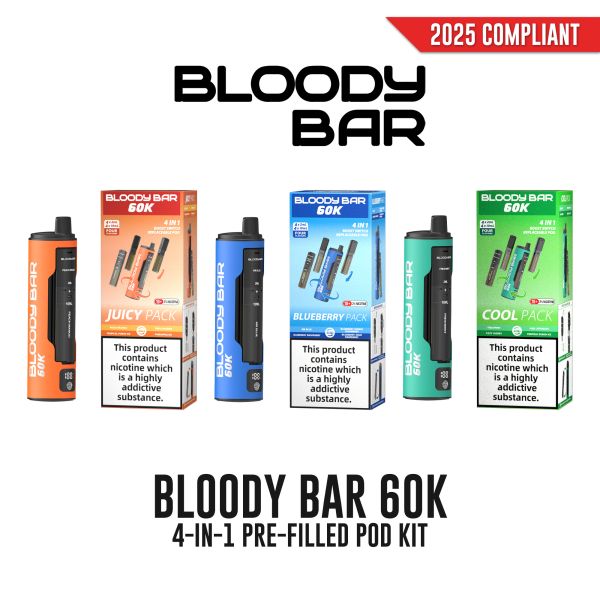 Bloody Mary Bloody Bar 60K Pre-Filled Pod kit 20mg - Vapestore Direct