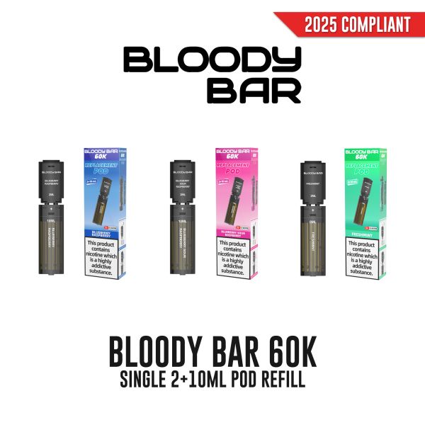Bloody Mary Bloody Bar 60K Replacement Pre-Filled Pods 20mg