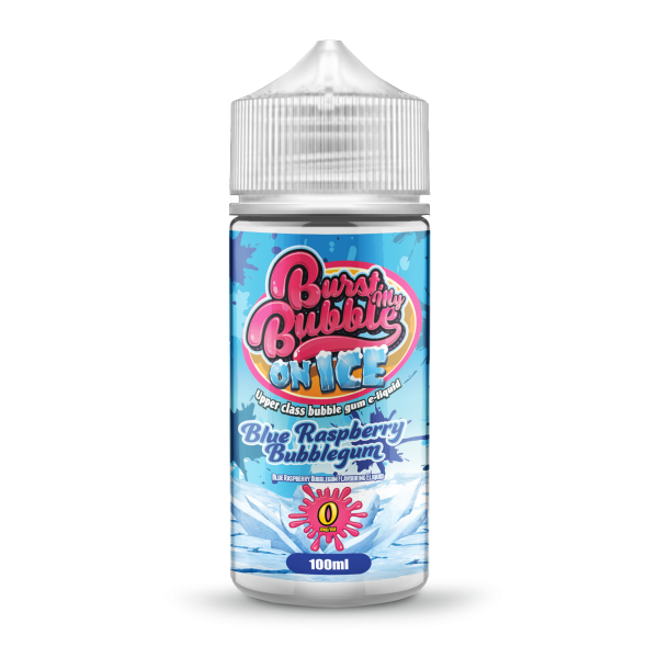 Blue Raspberry Bubblegum On Ice E-Liquid Shortfill By Burst My Bubble 100ml - Vapestore Direct