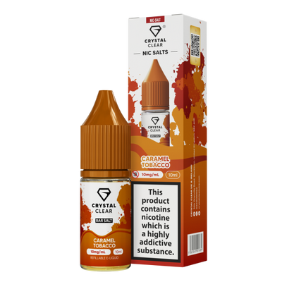 Caramel Tobacco E-Liquid Nicotine Bar Salt By Crystal Clear 10ml - Vapestore Direct