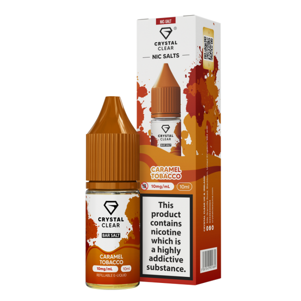 Caramel Tobacco E-Liquid Nicotine Bar Salt By Crystal Clear 10ml - Vapestore Direct