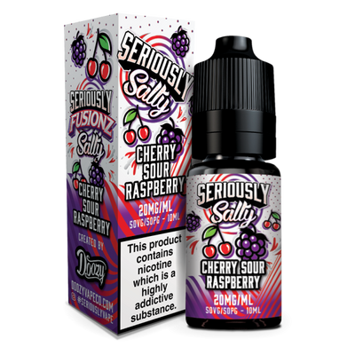 Cherry Sour Raspberry Seriously Fusionz Salty E-Liquid Nicotine Salt By Doozy Vape 10ml - Vapestore Direct