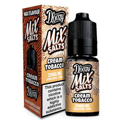 Cream Tobacco E-Liquid Nicotine Mix Salts By Doozy Vape 10ml - Vapestore Direct
