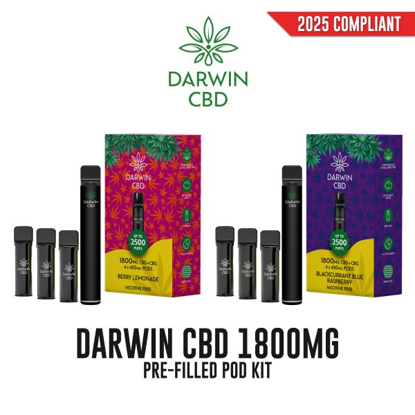 Darwin CBD Pre-Filled CBD Isolate Pod Kit 1800mg