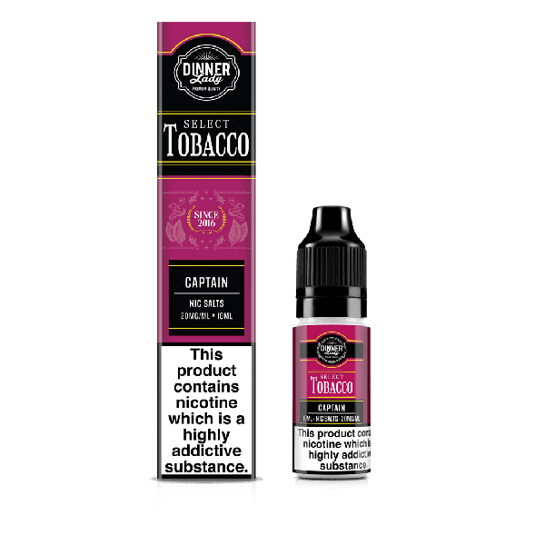 Captain Select Tobacco Bar Salts Nicotine Salt By Dinner Lady - Vapestore Direct