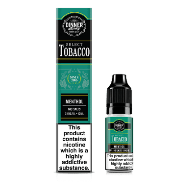 Menthol Select Tobacco Bar Salts Nicotine Salts By Dinner Lady - Vapestore Direct