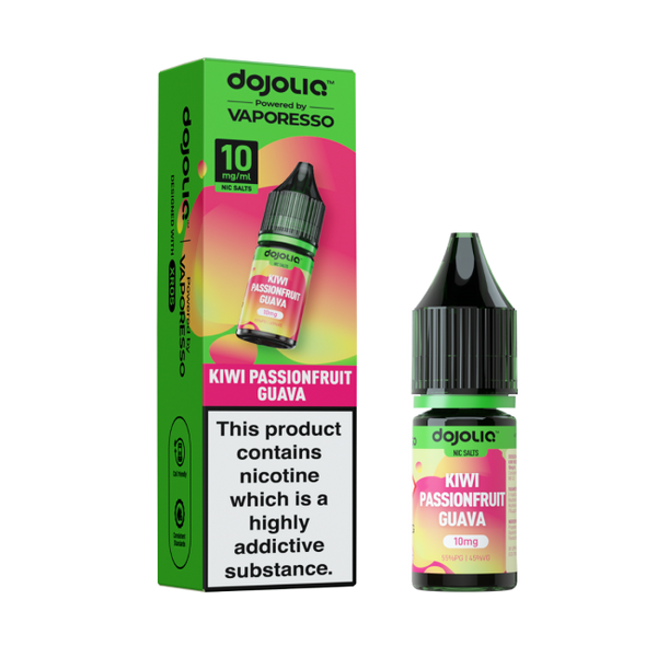 Kiwi Passion Fruit Guava DOJOLIQ E-Liquid Nicotine Salt By Vaporesso 10ml - Vapestore Direct
