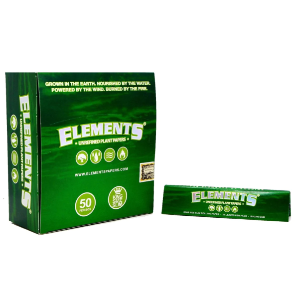 Elements Green King Size Papers - Vapestore Direct