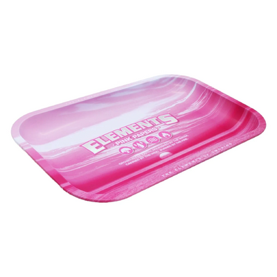 Elements Pink Metal Rolling Tray - Vapestore Direct