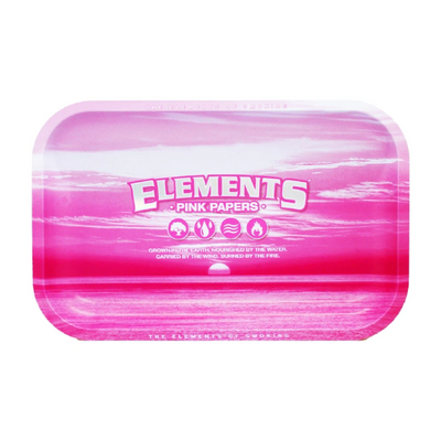 Elements Pink Metal Rolling Tray - Vapestore Direct