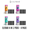 Elf Bar 4 in 1 Replacement Flavour Pods 4 Pack 20mg