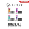 Elf Bar 4 in 1 Replacement Flavour Pods 4 Pack 20mg - Vapestore Direct