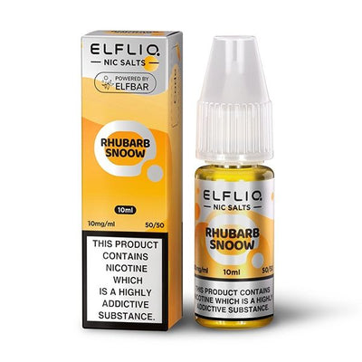 Rhubarb Snoow ELFLIQ E-Liquid Nicotine Salt By Elfbar 10ml - Vapestore Direct