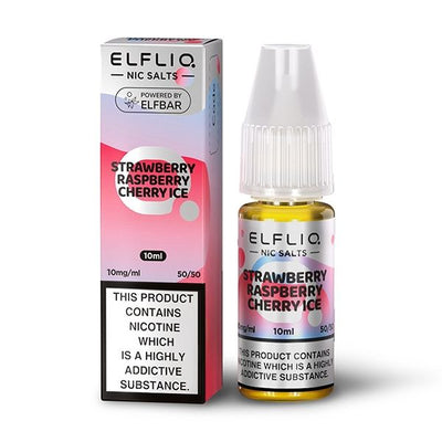 Strawberry Raspberry Cherry Ice ELFLIQ E-Liquid Nicotine Salt By Elfbar 10ml - Vapestore Direct