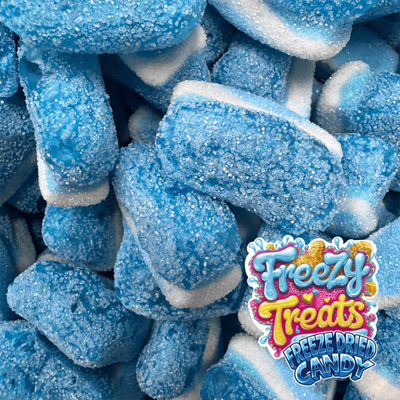 Freezy Treats Blue Razz Slices Freeze Dried Candy Unwrapped - Vapestore Direct