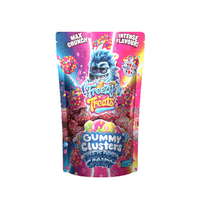 Freezy Treats Gummy Clusters Freeze Dried Candy Packet Front - Vapestore Direct