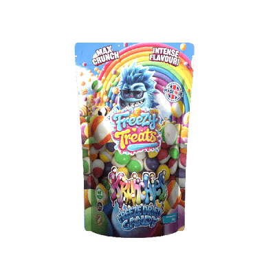 Freezy Treats Krunchies Rainbow Candy Freeze Dried Candy Packet Front - Vapestore Direct