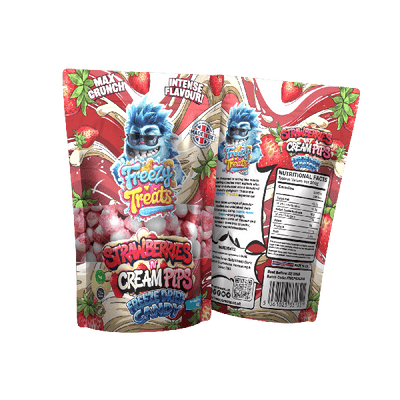 Freezy Treats Strawberry Cream Pips Freeze Dried Candy Nutritional Facts - Vapestore Direct
