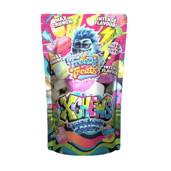 Freezy Treats X Chews Freeze Dried Candy Packet Front - Vapestore Direct