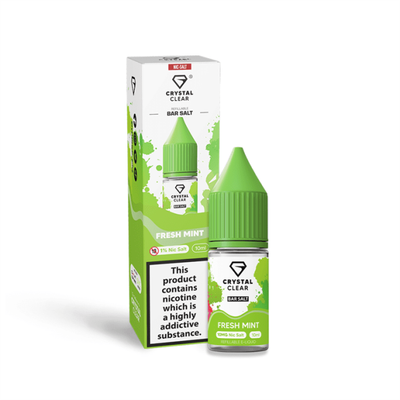 Fresh Mint E-Liquid Nicotine Bar Salt By Crystal Clear 10ml - Vapestore Direct