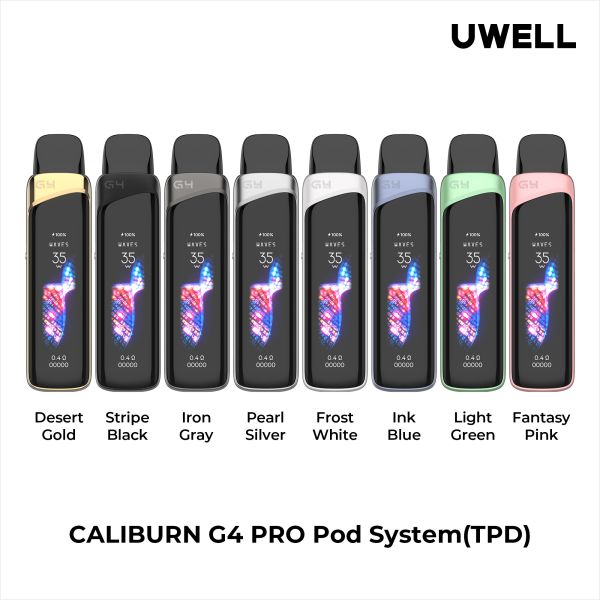 Uwell Caliburn G4 Pro Touch Screen Pod Kit - Vapestore Direct