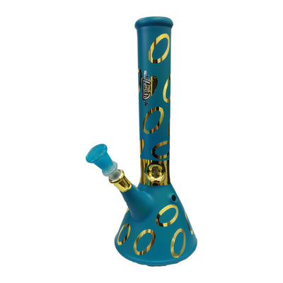 30cm LOUD Electro Coated / Sand Blasted Glass Waterpipe - GB1017