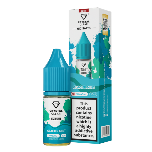 Glacier Mint E-Liquid Nicotine Bar Salt By Crystal Clear 10ml - Vapestore Direct