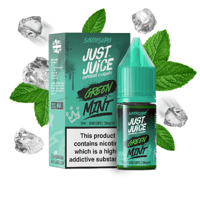 Green MInt E-Liquid Nicotine Salt By Just Juice Mint Series 10ml - Vapestore Direct