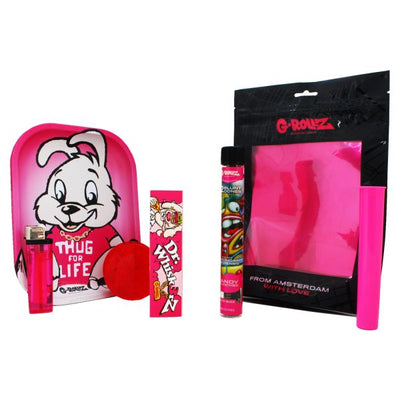 G.Rollz Pink Thug Life Medium Rolling Tray Gift Set - Vapestore Direct