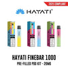 Hayati Finebar 1000 Pre-Filled Pod Kit 20mg - Vapestore Direct