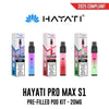 Hayati Pro Max S1 Pre-Filled Pod Kit 20mg - Vapestore Direct