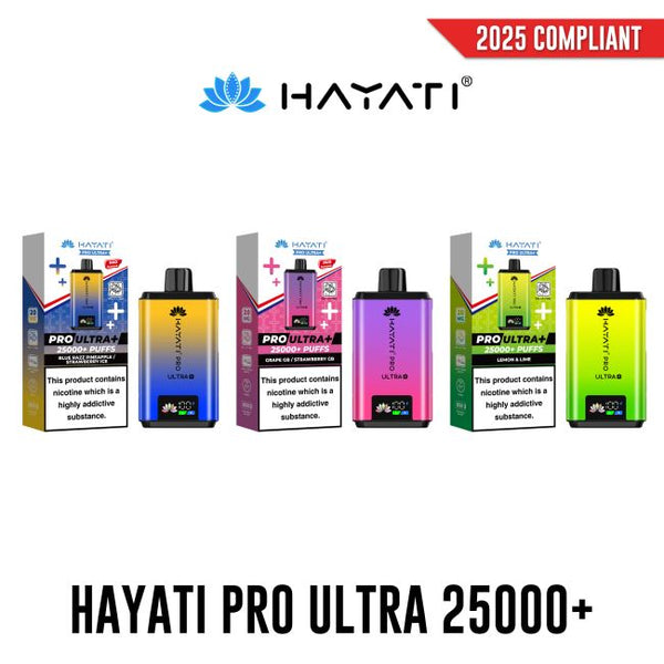 Hayati PRO ULTRA 25000+ Pre-Filled Pod Kit 20mg - Vapestore Direct