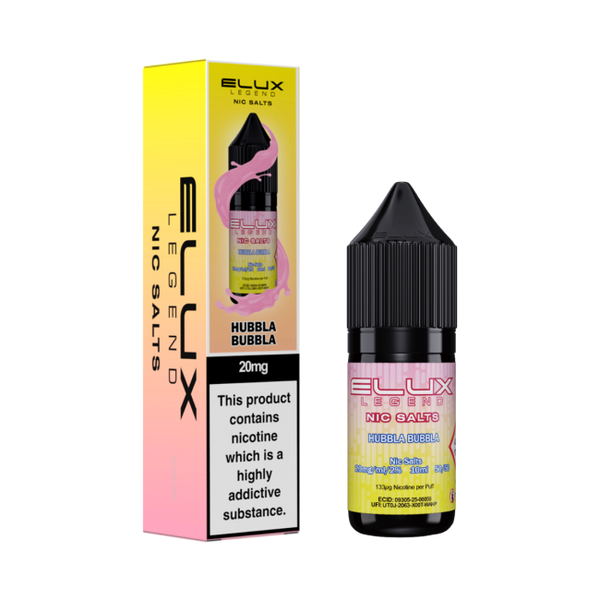 Hubbla Bubbla E-Liquid Nicotine Salt By Elux Legend 10ml - Vapestore Direct