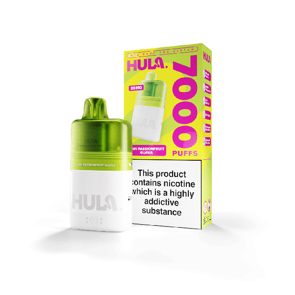 Hula 7000 Puff Pre-Filled Pod Kit Kiwi Passion Fruit Guava - Vapestore Direct