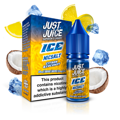 Citron & Coconut ICE E-Liquid Nicotine Salt By Just Juice 10ml - Vapestore Direct