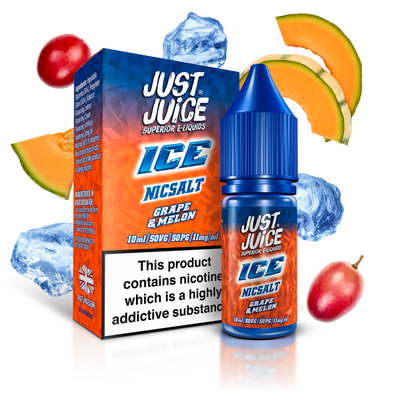 Grape & Melon ICE E-Liquid Nicotine Salt By Just Juice 10ml - Vapestore Direct