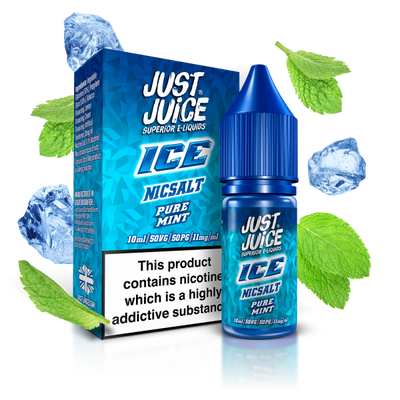 Pure Mint ICE E-Liquid Nicotine Salt By Just Juice 10ml - Vapestore Direct