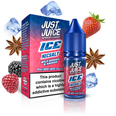 Wild Berries & Aniseed ICE E-Liquid Nicotine Salt By Just Juice 10ml - Vapestore Direct