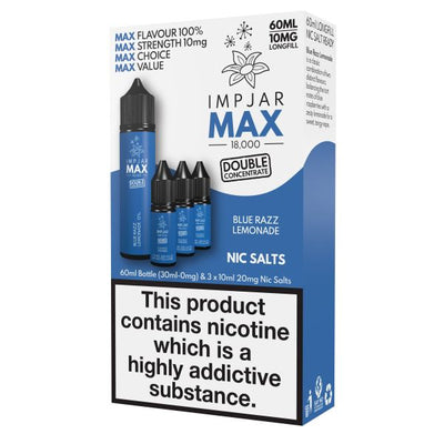 Blue Razz Lemonade E-Liquid MAX 18000 Longfill By Impjar 60ml - Vapestore Direct