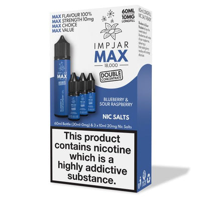 Blue Sour Raspberry E-Liquid MAX 18000 Longfill By Impjar 60ml - Vapestore Direct