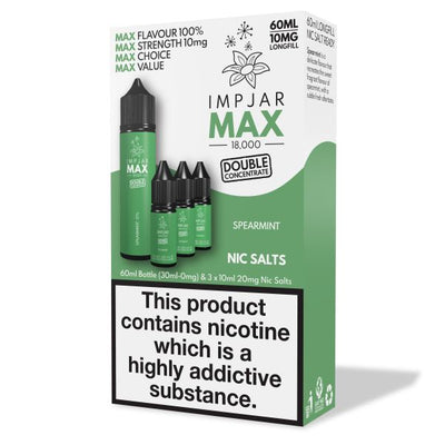 Spearmint E-Liquid MAX 18000 Longfill By Impjar 60ml - Vapestore Direct