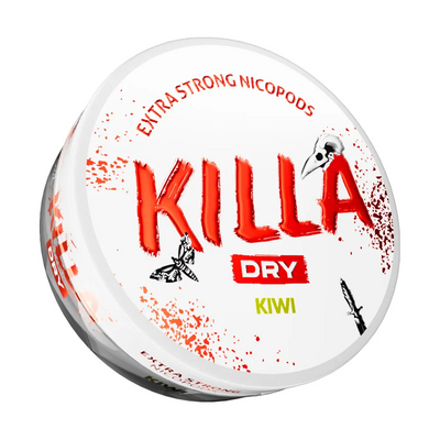 Killa DRY Kiwi Nicotine Pouches 16mg - Vapestore Direct