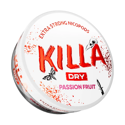 Killa DRY Passion Fruit Nicotine Pouches 16mg - Vapestore Direct