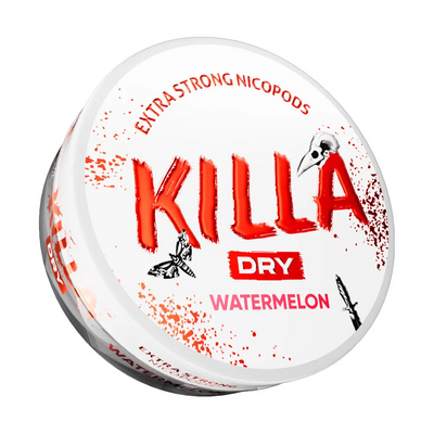 Killa DRY Watermelon Nicotine Pouches 16mg - Vapestore Direct
