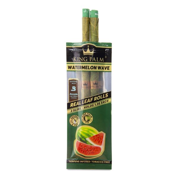 King Palm Terpene Infused Watermelon Wave Flavoured Slim Rolls - Vapestore Direct