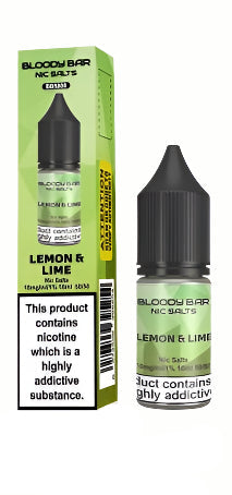 Lemon & Lime E-Liquid Nicotine Salt By Bloody Bar 10ml - Vapestore Direct