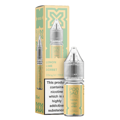 Lemon Lime Sorbet NEXUS E-Liquid Nicotine Salt By Pod Salt 10ml - Vapestore Direct