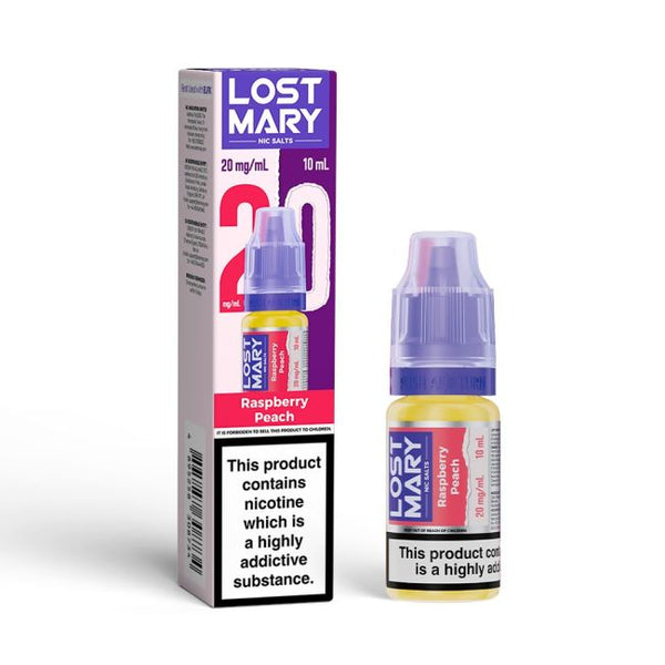Raspberry Peach LOST MARY E-Liquid Nicotine Salt By Elfbar 10ml - Vapestore Direct